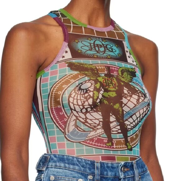 Jean Paul Gaultier - Multicolor Printed Bodysuit (NWOT) - Worn Once - Picture 3 of 5